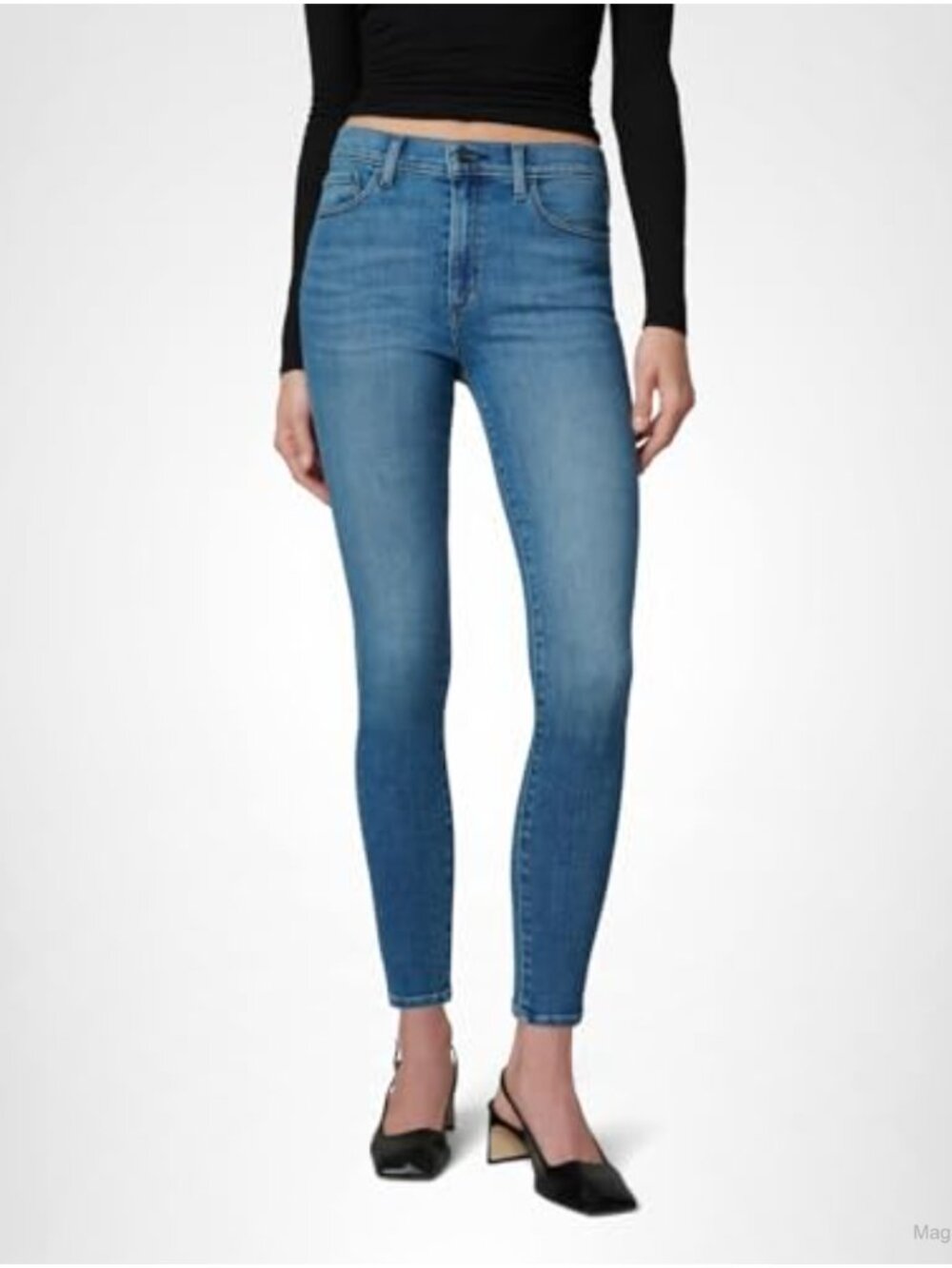 High Rise Skinny Ankle Jeans Stretch Denim Casual